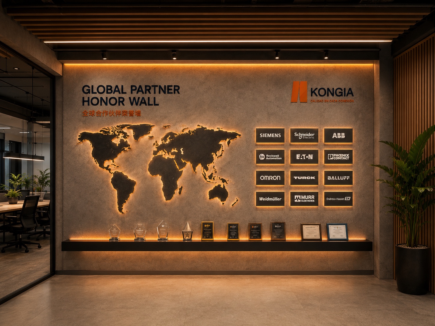 KONGIA global partner honor wall