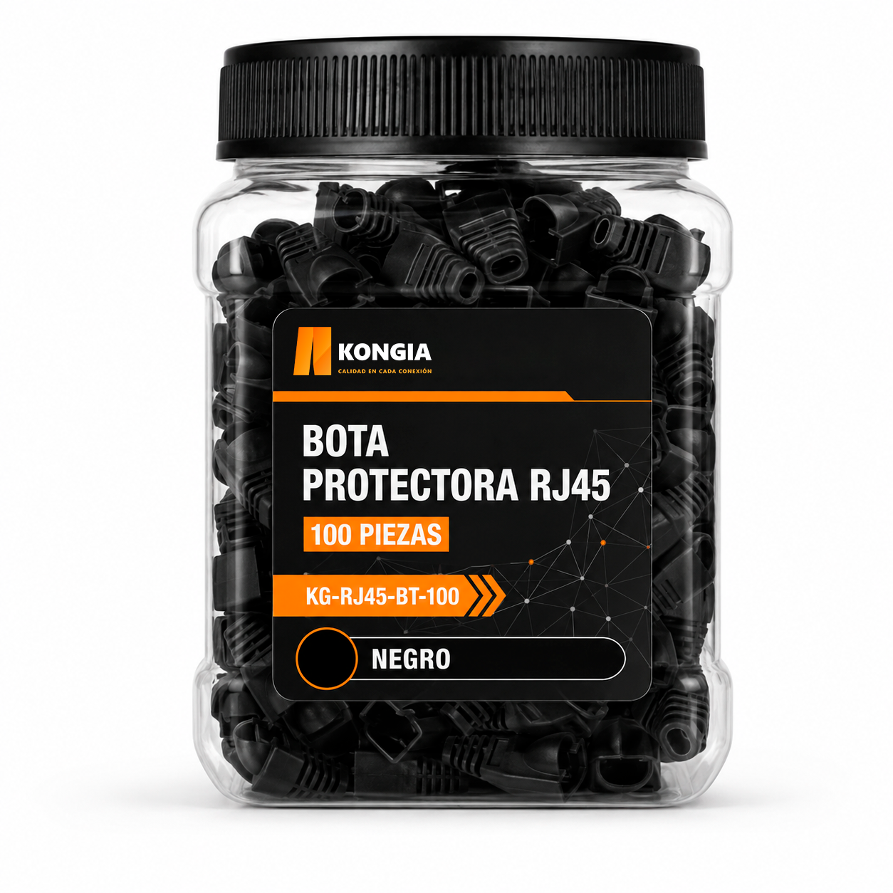 Bota Plástica para Protección de Plug RJ45, Bote 100 Piezas, Color