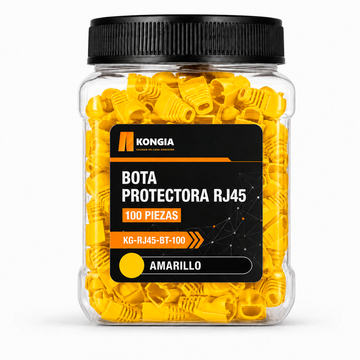 Bota Plástica para Protección de Plug RJ45, Bote 100 Piezas, Color