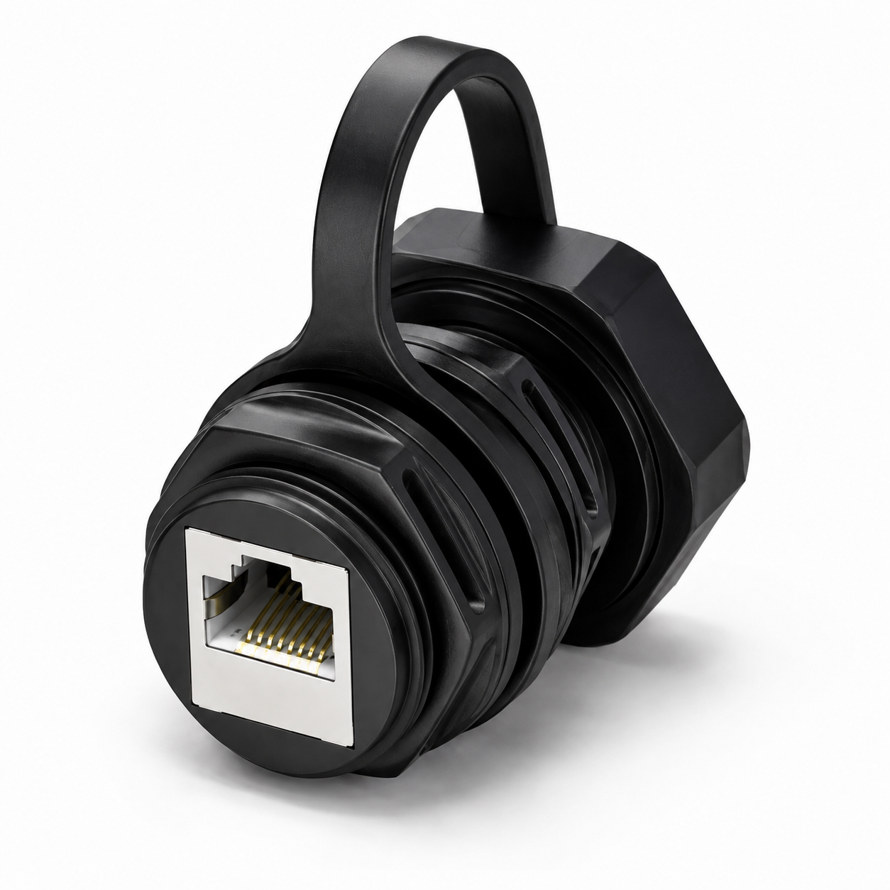 Acoplador Industrial RJ45 CAT6 Blindado IP67